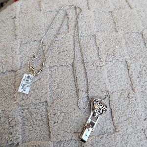 NWT Brighton Lanyard Necklace Clip Hearts